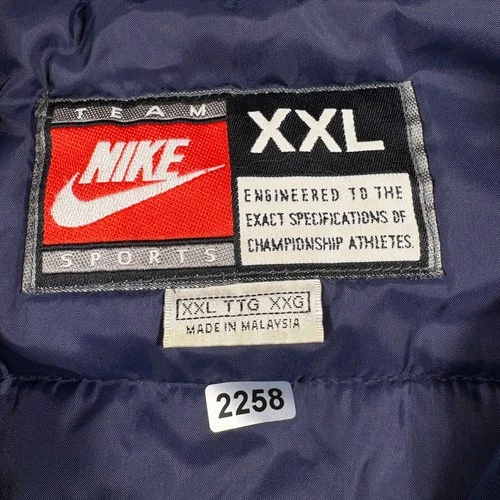 Vintage Michigan Wolverines Jacket Mens 2XL Navy Blue Nike Sports Outerwear Rare image 4