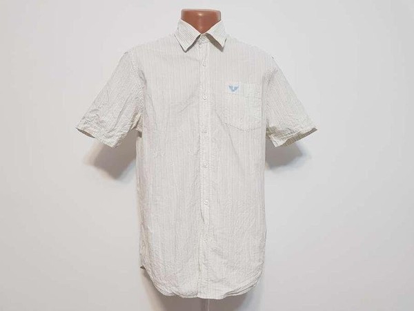 Men American Vintage T-Shirt White Cotton 40 /L /