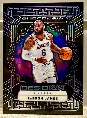 JERSEY # MATCH! 2023-24 Panini Obsidian Supernova Lebron James 6/75! LAKERS!