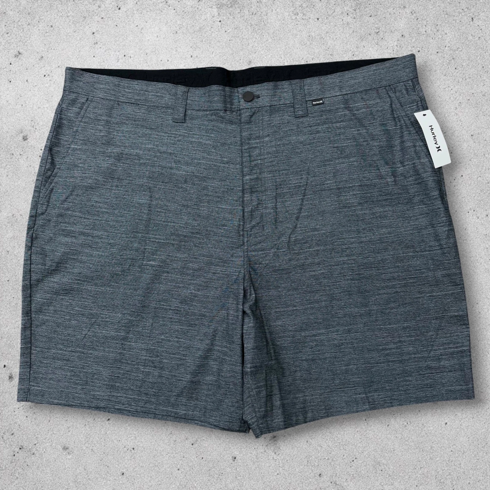 Hurley Phantom Hybrid Walkshorts Mens 50B Heather Grey Stretch Shorts MWS0007030