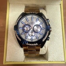 Invicta Bolt Model 28040 Men’s Watch Quartz Gold Tone In Box