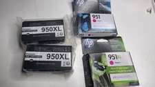 Set 4 New Genuine Factory Sealed OEM HP 950XL 951XL Inkjet Cartridges Magenta
