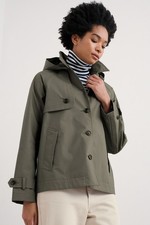 Seasalt Women's Regular Neap Tide Waterproof Jacket Light Nori