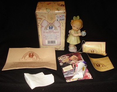 1995 Enesco Memories of Yesterday Girl With Broken Ornament 144703 Figurine Box