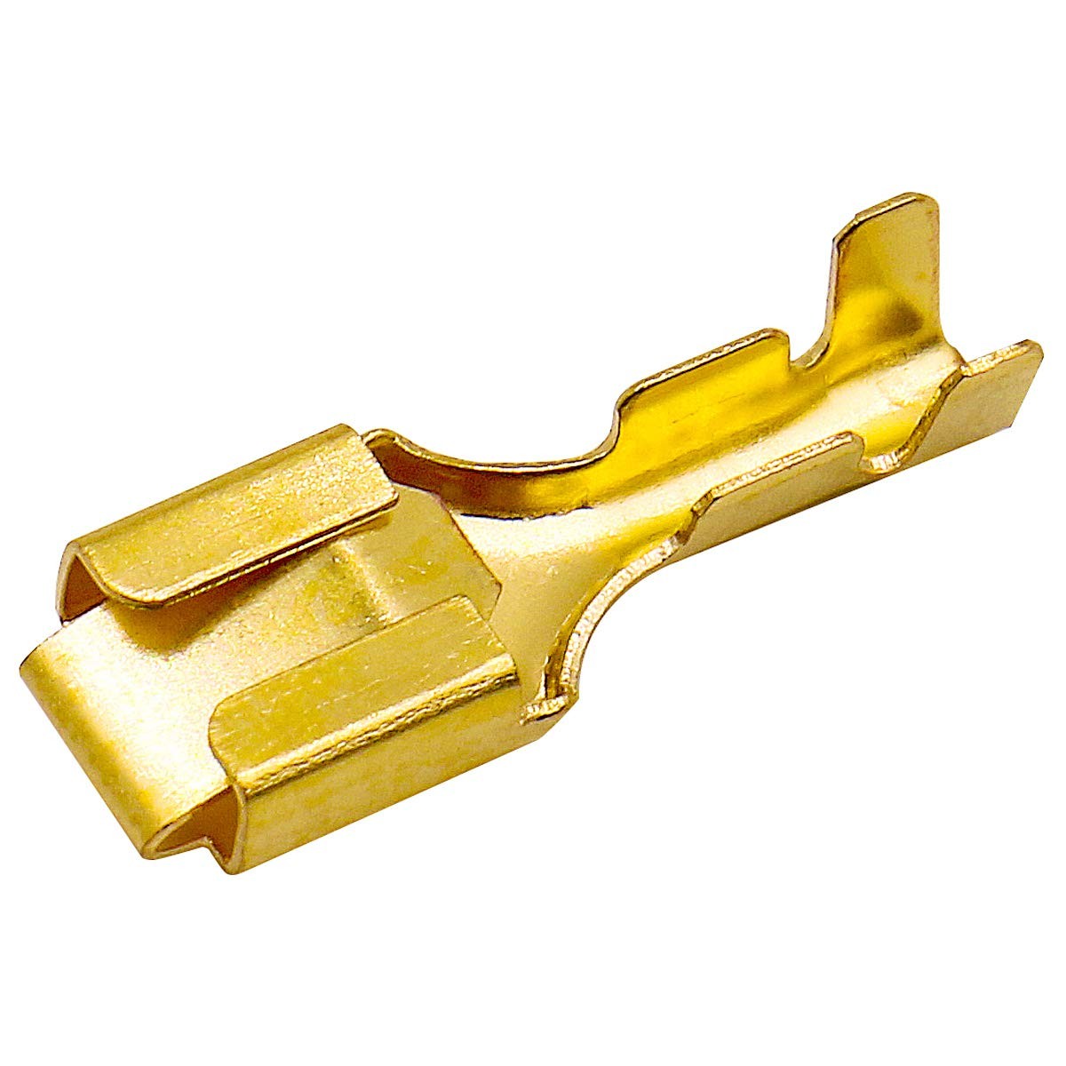 Baomain 1/4 inch (6.3mm) Female Spade Quick Splice Crimp Terminals Gold 