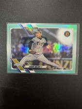 2021 Topps Chrome NPB - Suguru Iwazaki #107 Aqua Refractor /199 (RC)
