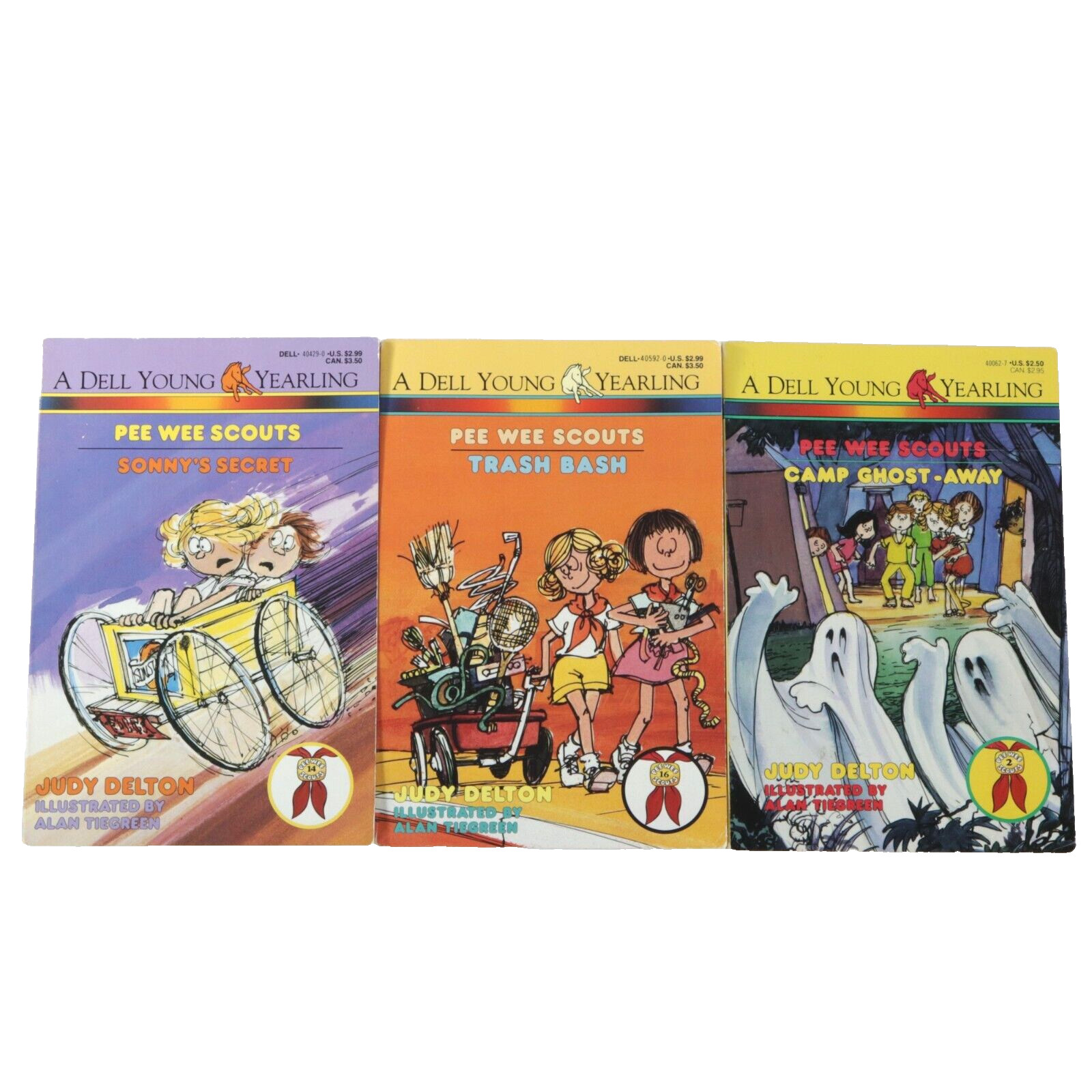 Pee Wee Scouts Lot of 3: Sonny's Secret, Trash Bash, Camp Ghost-Away Judy Delton