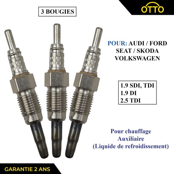 3 Kerze FüR Heizung Hilfs Thermostat FüR A3 A4 A6 Galaxy Ibiza 1.9 Tdi-image