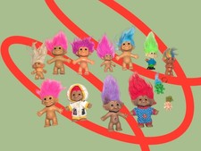 RUSS BERRIE Age Novelty Troll Dolls VARIES Lot Of 13 Pink Purple Blue Hair