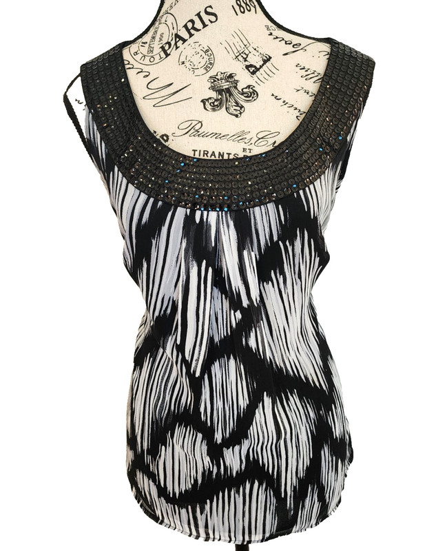 TRIBAL black blouse- size 10