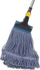 Looped-End Wet Mop Heavy Duty Cotton Commercial Industrial Telescopic Pole 55.1"