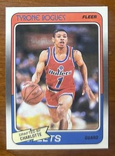 1988-89 Fleer Basketball TYRONE MUGSY BOGUES RC #13 Hornets MINT