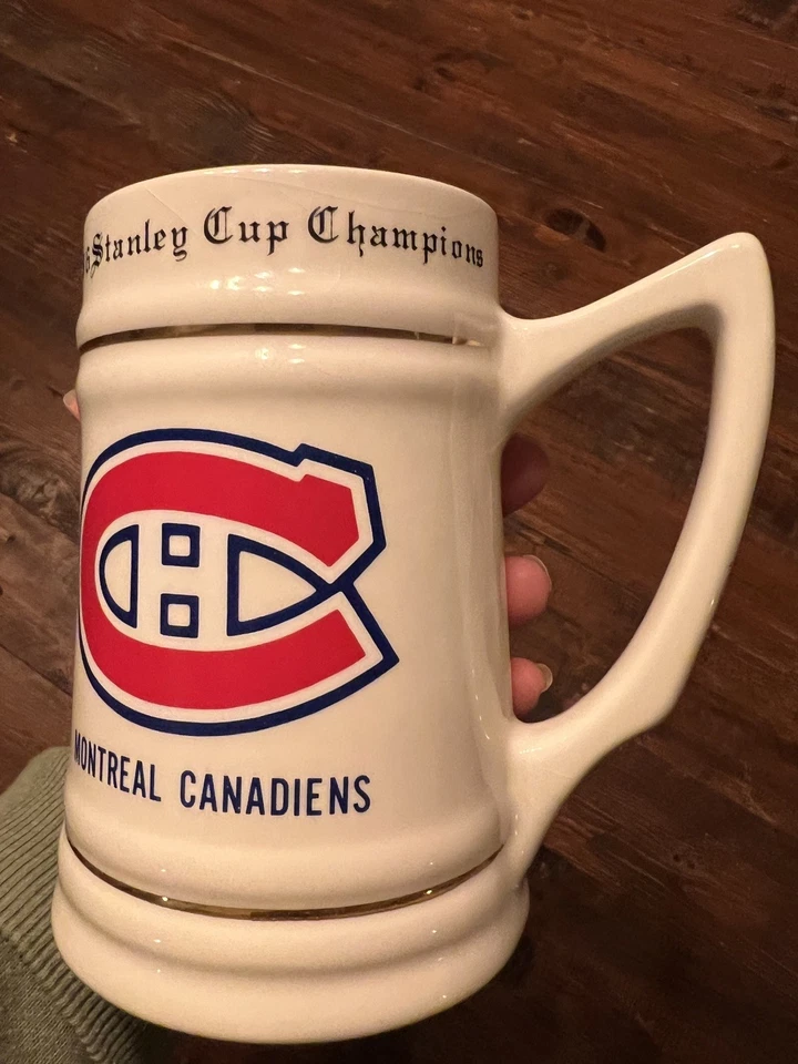 Taza de piedra vintage Montreal Canadiens 1986 Stanley Cup Champions Foto 2 de 4
