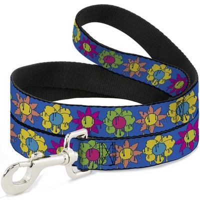Dog Leash Funky Flower Drip Blue/Multi Color (US IMPORT)