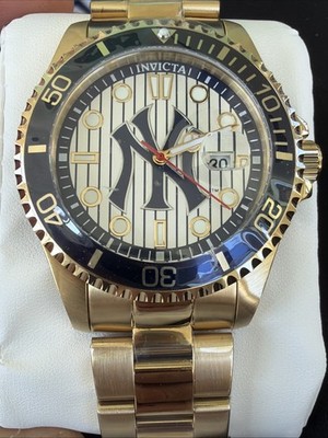 Invicta X MLB New York Yankees Mens Pro Diver Watch 43mm GOLD 49858 - NEW/RARE