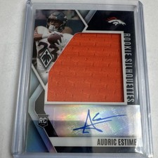 Panini Phoenix Rookie Silhouettes Audric Estime Silver RC Auto Patch /149