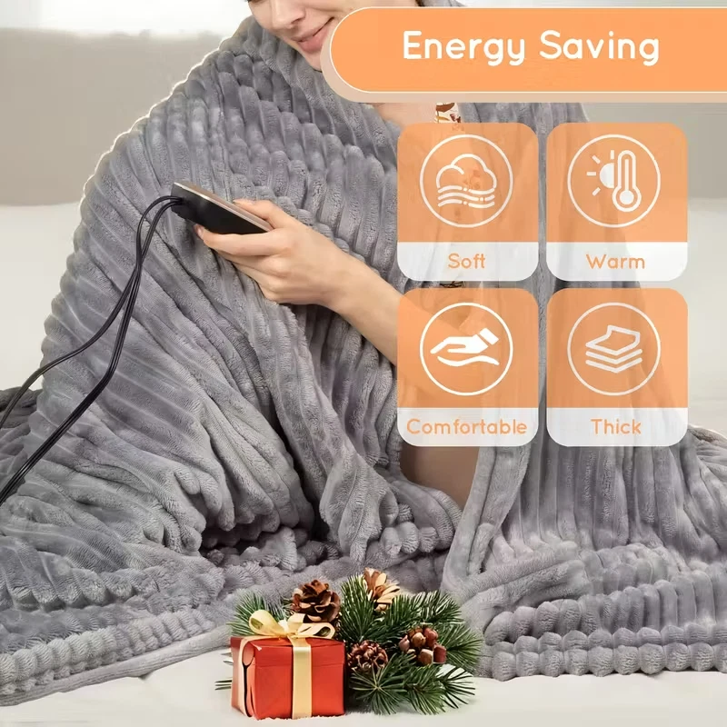 Electric Heated Blanket – Twin/Full/Queen – 10 Heat Levels, 1–12H Auto-Off, - Image 3 of 4