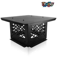 13" x 13" Square Chimney Cap Flue Caps Outdoor  Fireplace Chimney Cover Black