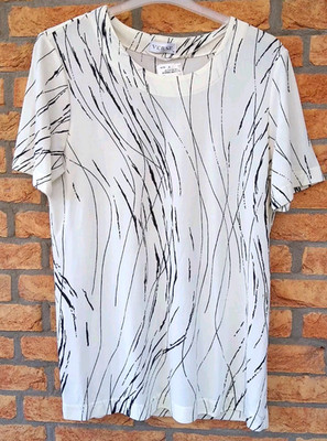 Damen Bluse von VERSE in Gr. 38 - 40 Kurzarm Hell Creme Lang Neu NP 66,00  