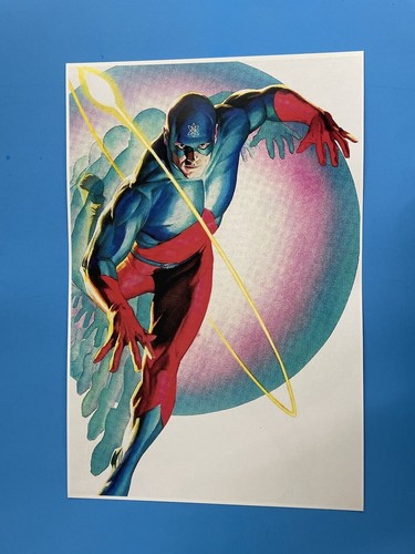 PÓSTER DE ALEX ROSS DE LA LIGA DE LA JUSTICIA DE AMÉRICA EL ÁTOMO DC UNIVERSO NUEVO. - Imagen 2 de 3