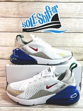NIKE AIR MAX 270 WHITE/BLUE/UNIVERSITY RED DV3731-100 SIZE 9 NIB NO LID