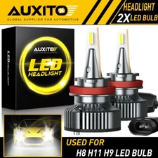 AUXITO H11 LED Headlight High Low Beam Bulbs 24000LM 6500K White CANBUS Y13 EOA