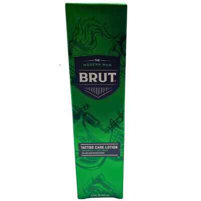 Brut Tattoo Care Lotion Enhances Restores 24 Hr Moisturizer skin 3.5oz