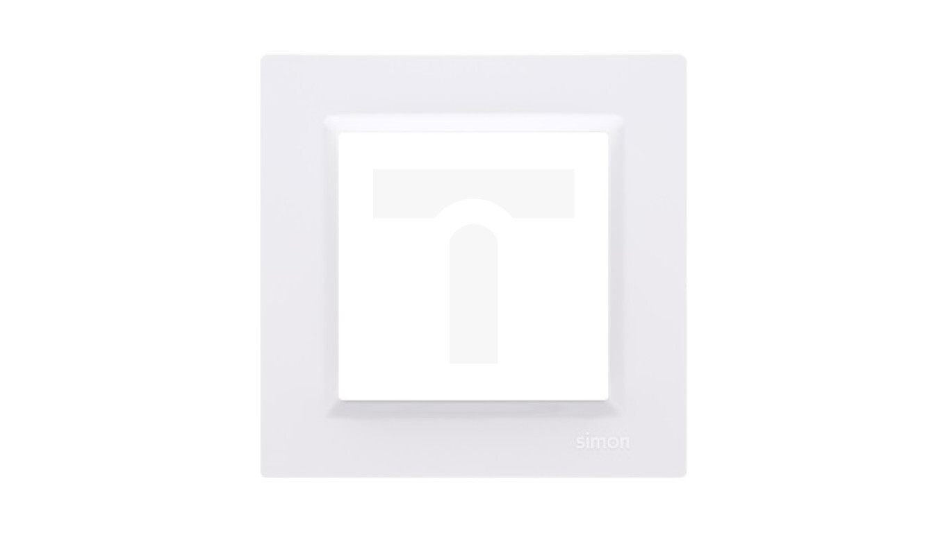 Simon 10 Single white frame CR1/11 /T2UK