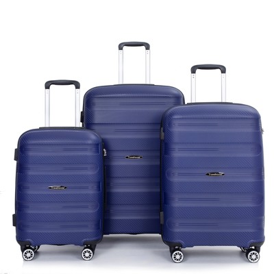 3 Piece Hardside Luggage Set Spinner Suitcase TSA Lock 20''/24''/28'' Lightweight
