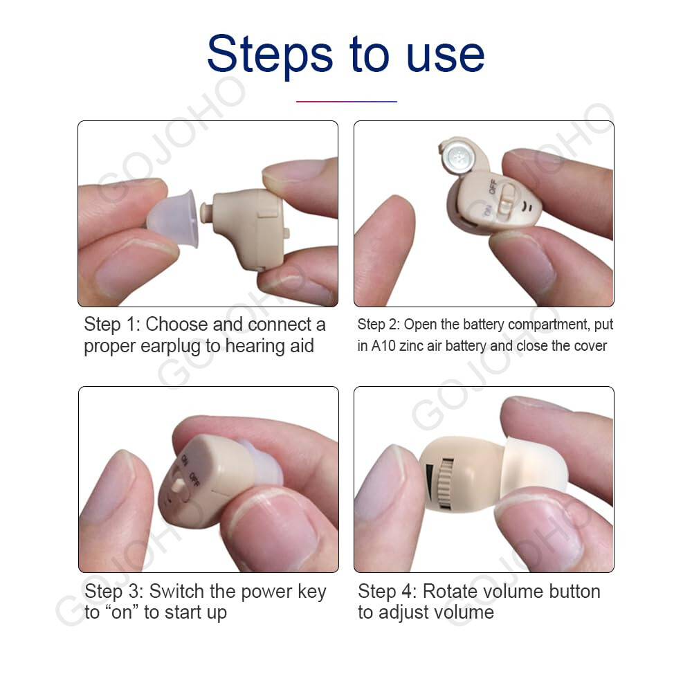 MiNi Digital Invisible Hearing Aids Small Sound Voice Amplifier Enhancer L/R USA