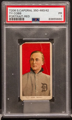 PSA 1 TY COBB 1909-11 T206 Sweet Caporal RED Portrait 350-460/42
