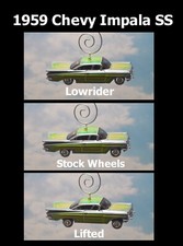 1959 Chevy Impala SS 409 Lowrider / Lifted / Stock Custom Christmas Ornament