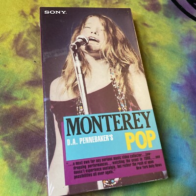 SEALED 1968 Monterey Pop DA Pennebaker's VHS tape Janis Joplin Jimi Hendrix Sony