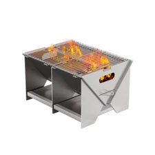 Wood Burning, Campfire Grill Firepit and Detachable Grill for Picnic
