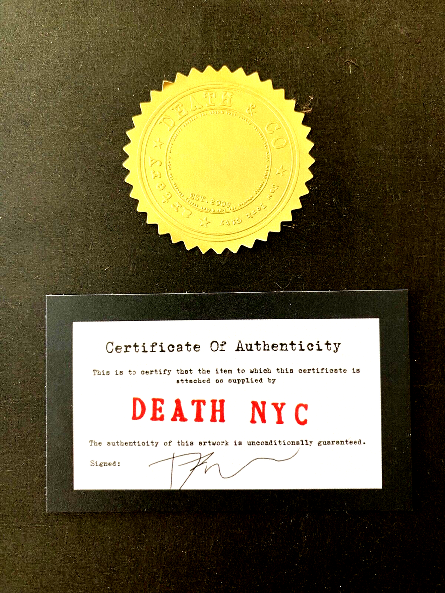 🔥 Death NYC Large Framed 16x20in Pop Art Original COA 🔥 Death NYC Large Framed 16x20in Pop Art Original COA