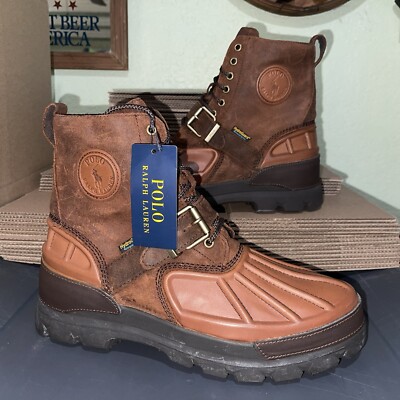 Mens 11.5 - Polo Ralph Lauren Oslo High BT WP Brown/Black Waterproof Boots