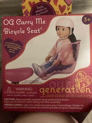 Our Generation Carry Me18" Doll Bicycle Seat & Pink HelmetAges 3+New | eBay Our Generation Carry Me18" Doll Bicycle Seat & Pink HelmetAges 3+New | eBay