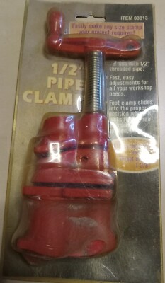 1/2'' Pipe Clamp - Item #03813 - Variable Capacity, Throat Depth 1-3/8'' - NIP 