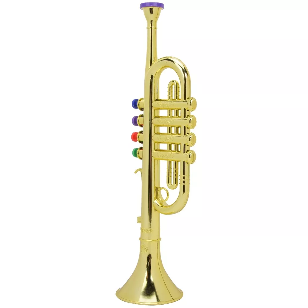 Mini Trumpet Golde Coated Children Kids Music Toy Gift Wind Instrument USA