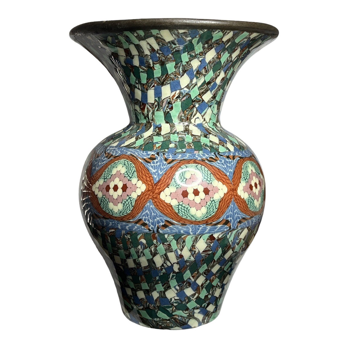 vallauris フランス JEAN GERBINOヴィンテージ花瓶 Vintage Jean Gerbino (1876-1966) e Valluris 9” Ceramic
