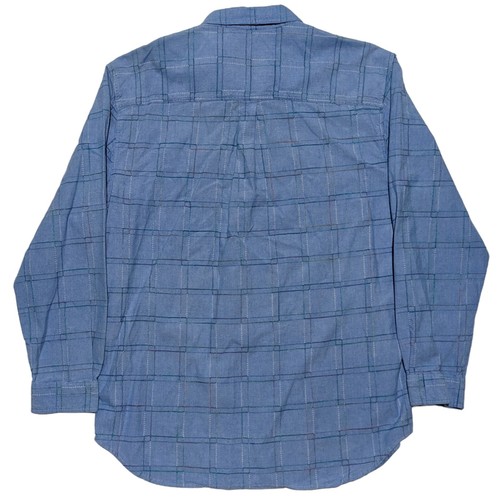 Camicia Territory Ahead uomo XL manica lunga abbottonata bambino blu a quadri usata in ottime condizioni - Foto 3 di 4
