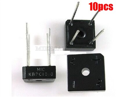 10Pcs Sep KBPC1010 Bridge Rectifier 10A 1000V Metal Case New Ic ke