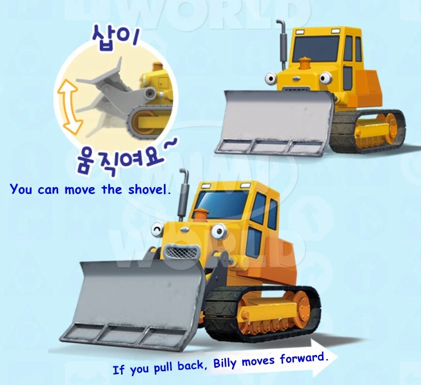 Mini coche de juguete de plástico fundido a presión Little Bus TAYO "Billy" animación coreana juguete para niños Foto 3 de 4