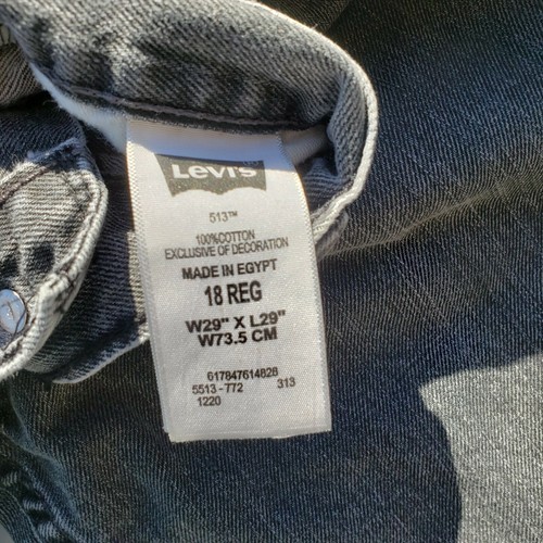 Boys Levis Size 18 Regular 29x29 Signature Slim Straight Blue Denim Jeans - Picture 7 of 9