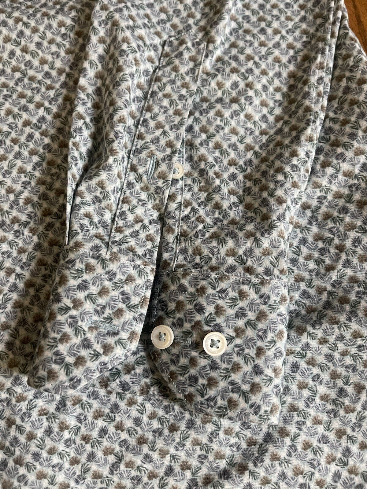 Men’s Bugatchi Leaf Patterned Long Sleeve Button … - image 2