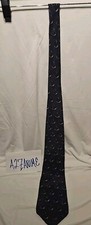 Vintage Jerry Garcia Grateful Dead 100% Silk Tie Necktie TIE Navy Made in USA