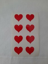 Mrs. Grossman's Stickers by the Yard  Vintage  8 Small Heart Stickers