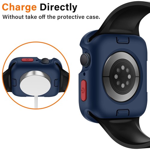 Funda protectora de silicona parachoques para Apple Watch 9 8 7 6 5 4 SE 41/44/45 mm - Imagen 6 de 162