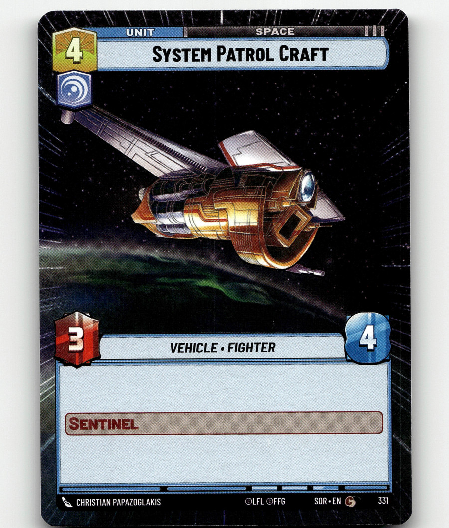 Star Wars: Unlimited System Patrol Craft (Hyperspace) - Spark of Rebellion