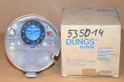 DUNGS LGW 10 Differenzdruckwächter / pmax=600mbar / Bereich 1-10mbar NEU OVP